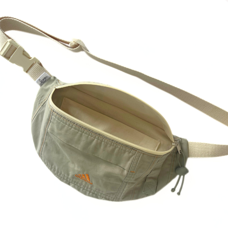 Banane upcyclée taupe et écru – Image 3