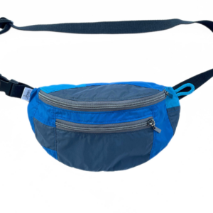 Banane en matière upcyclée imperméable avec une doublure en coton noir.