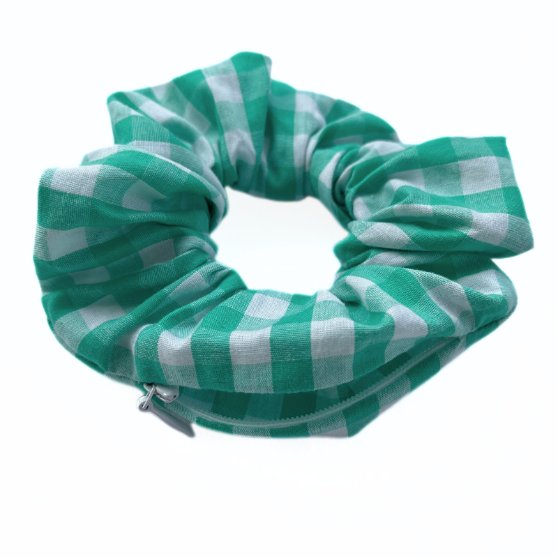 Chouchou magique vichy vert menthe – Image 2