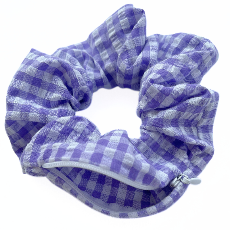 Chouchou magique vichy violet