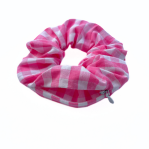 Chouchou magique vichy rose