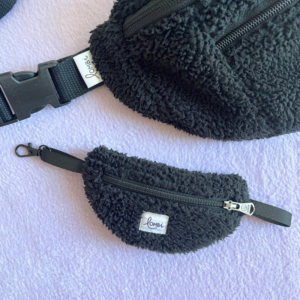 Mini banane porte-clef polaire noire