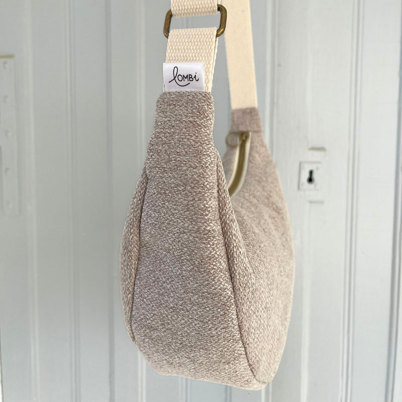 Sac demi-lune beige – Image 3