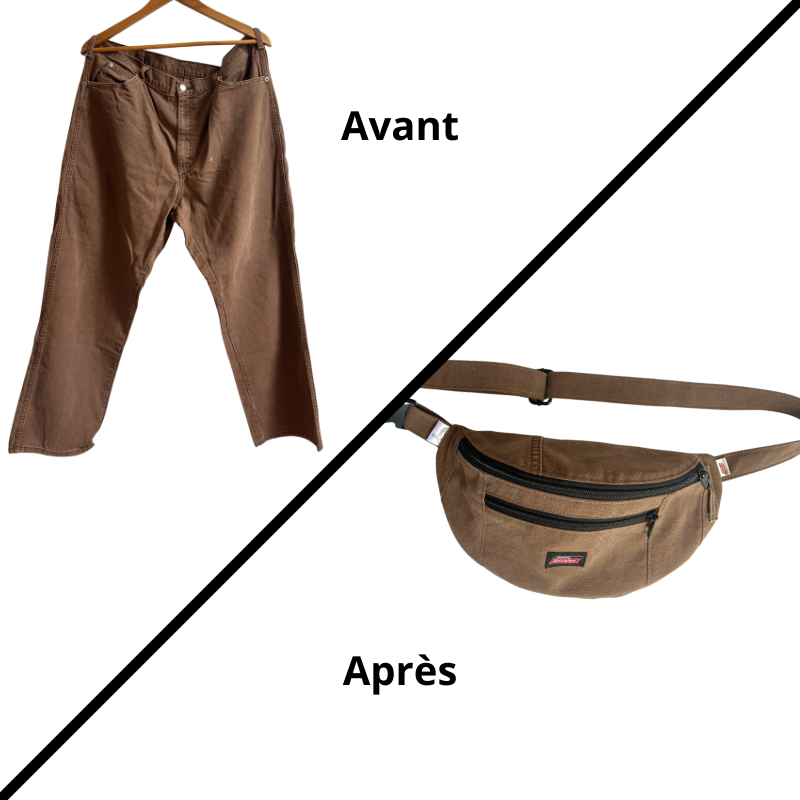 Banane upcyclée jean marron – Image 7