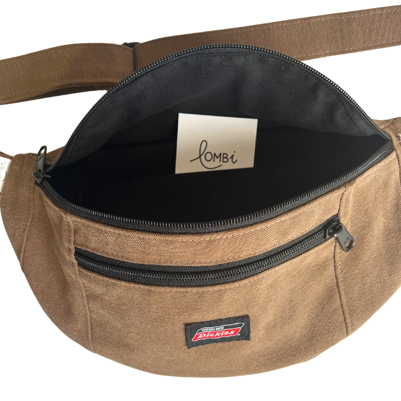 Banane upcyclée jean marron – Image 3