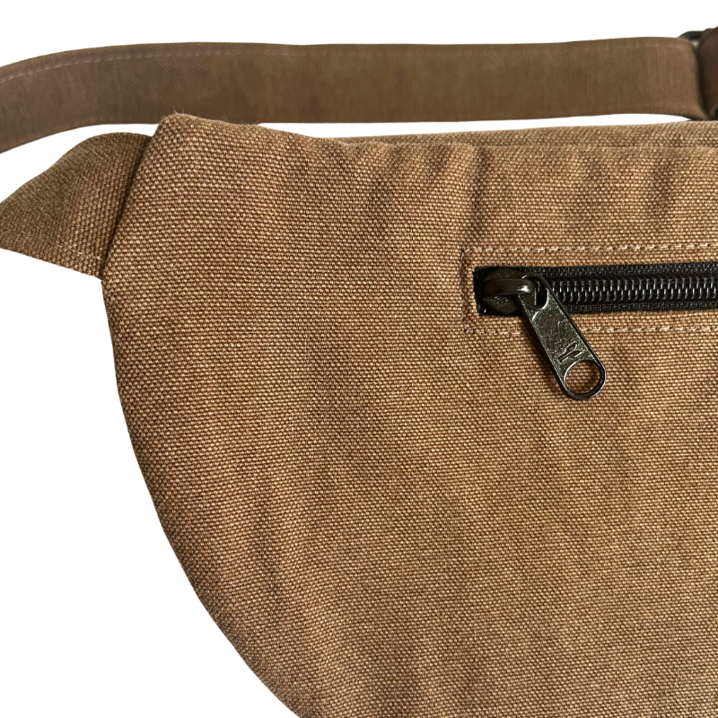 Banane upcyclée jean marron – Image 2