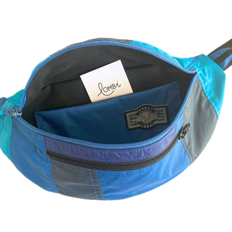 Banane upcyclée coupe-vent bleu n°1 – Image 2