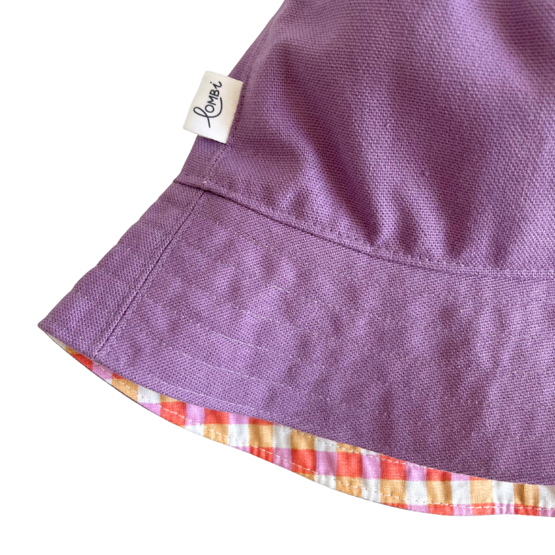 Bob réversible lilas et vichy orange – Image 3
