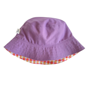 Bob réversible lilas et vichy orange
