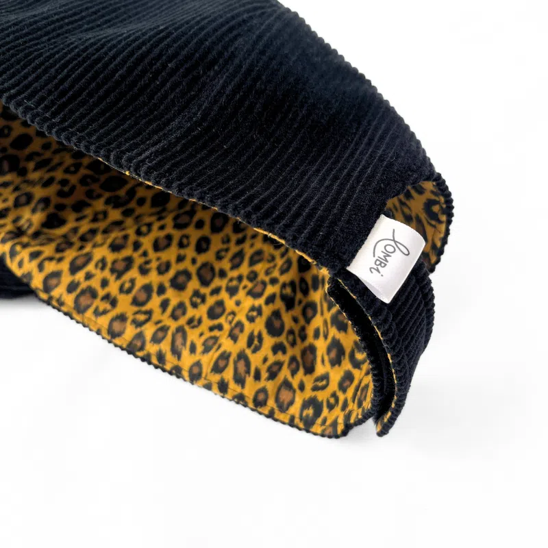 Casquette noire doublure léopard – Image 4
