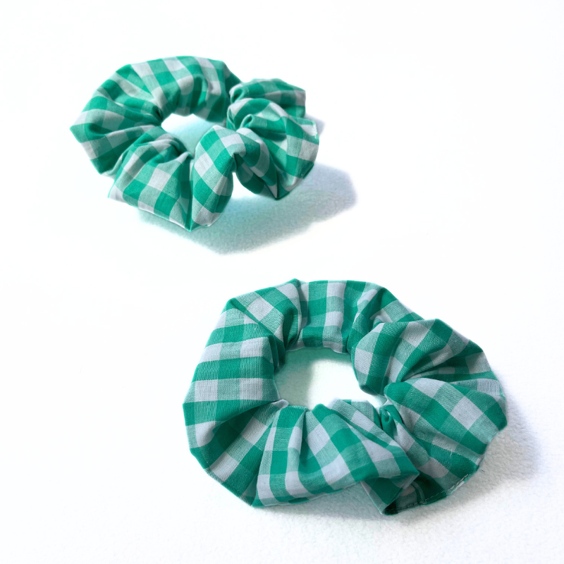 Chouchou magique vichy vert menthe – Image 4