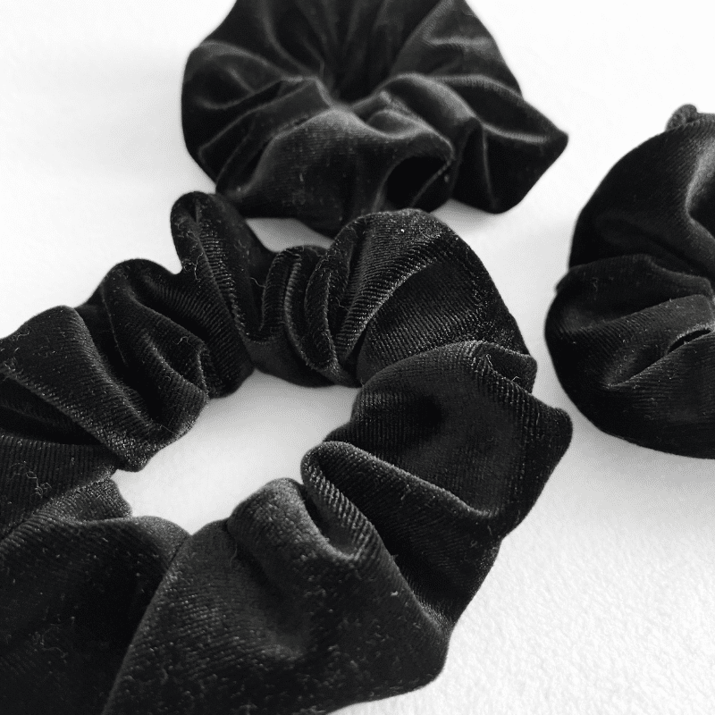 Chouchou velours noir – Image 2