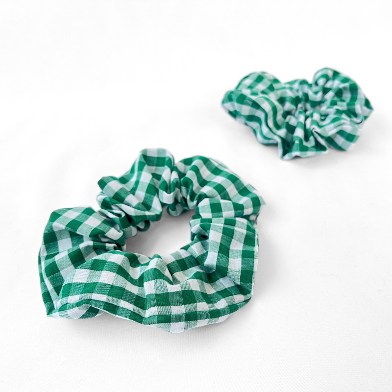 Chouchou vichy vert