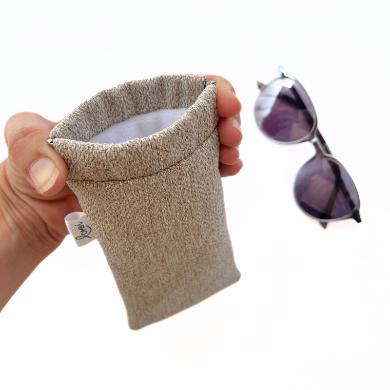 Etui à lunettes beige – Image 2