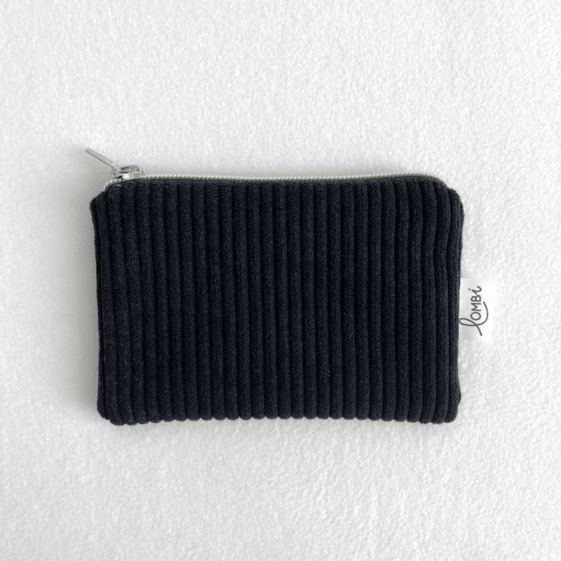 Porte-monnaie noir et beige – Image 2