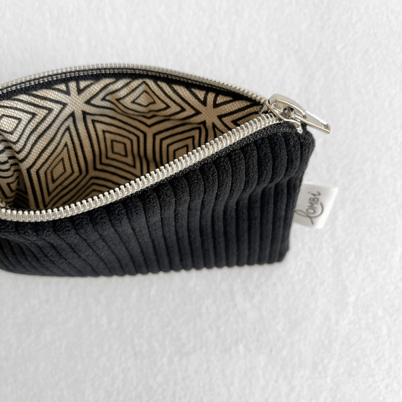 Porte-monnaie noir et beige – Image 3