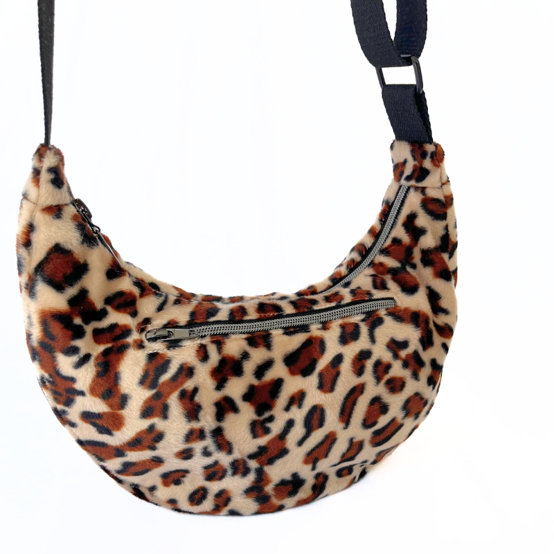 Sac demi-lune léopard