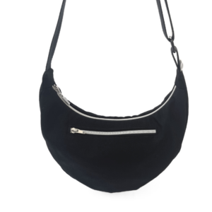 Sac demi-lune noir et vichy